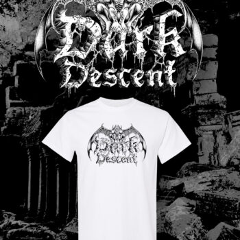 Dark Descent Gargoyle Logo T-Shirt (White)