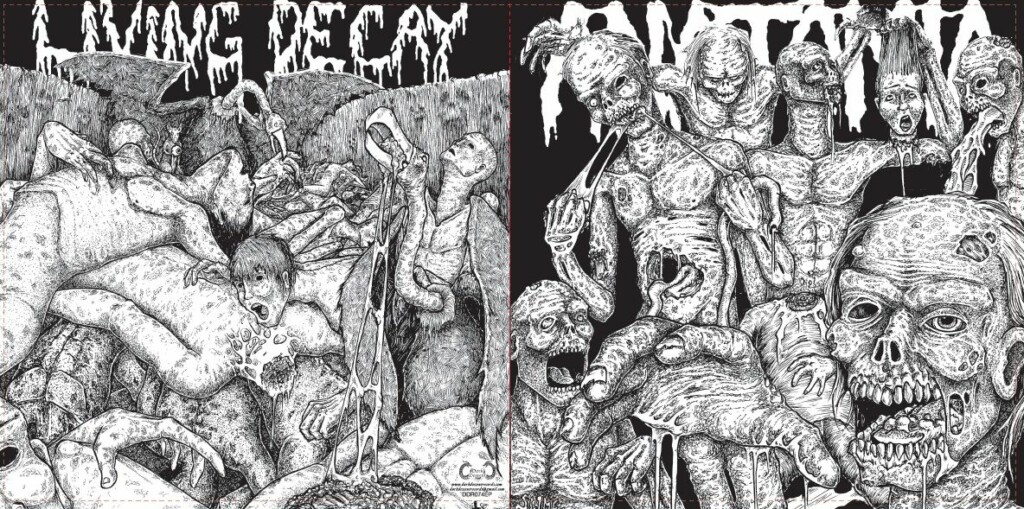 Anatomia/Living Decay - Split 7inch (Black vinyl bw cover)