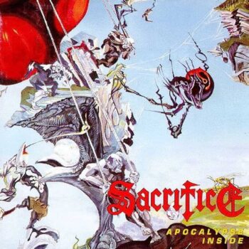 Sacrifice - Apocalypse Inside Gatefold LP (Cyan Blue w/ White Splatter)